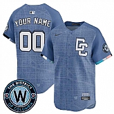 Men's Washington Nationals ACTIVE PLAYER Custom Blue 2025 City Connect Limited Stitched Baseball Jersey,baseball caps,new era cap wholesale,wholesale hats